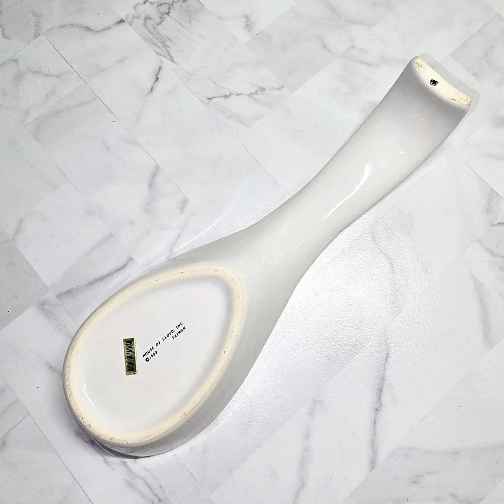 Ceramic Spoon Rest Christmas Is‎ Homemade 1988 House of LLoyd Taiwan